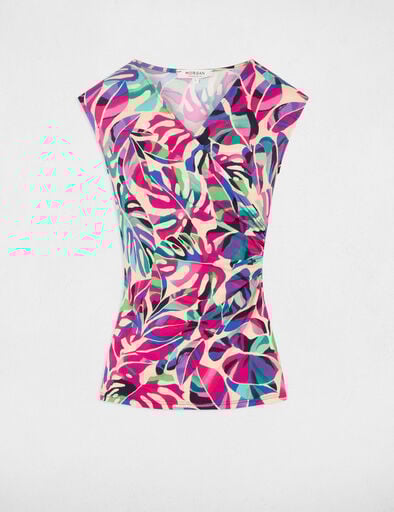 t shirt manches courtes multicolore femme T-shirt manches courtes multicolore femme