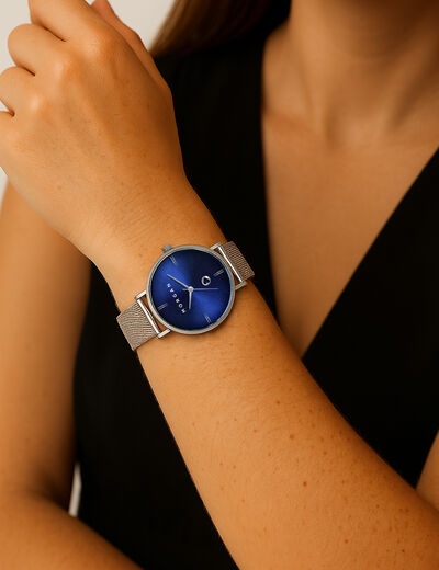 Montre couleur argent femme