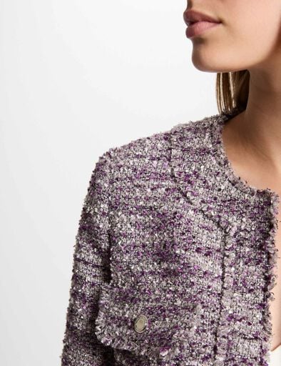 blazer court tweed multicolore femme Blazer court tweed multicolore femme