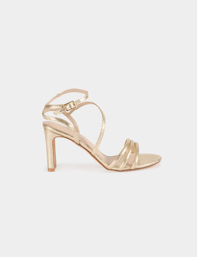 Sandales dor&eacute;es jaune or femme