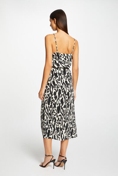 Blouse bretelles fines imprimé animalier multico femme