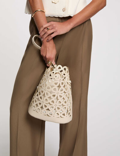 Sac sceau d&eacute;coup&eacute; blanc femme