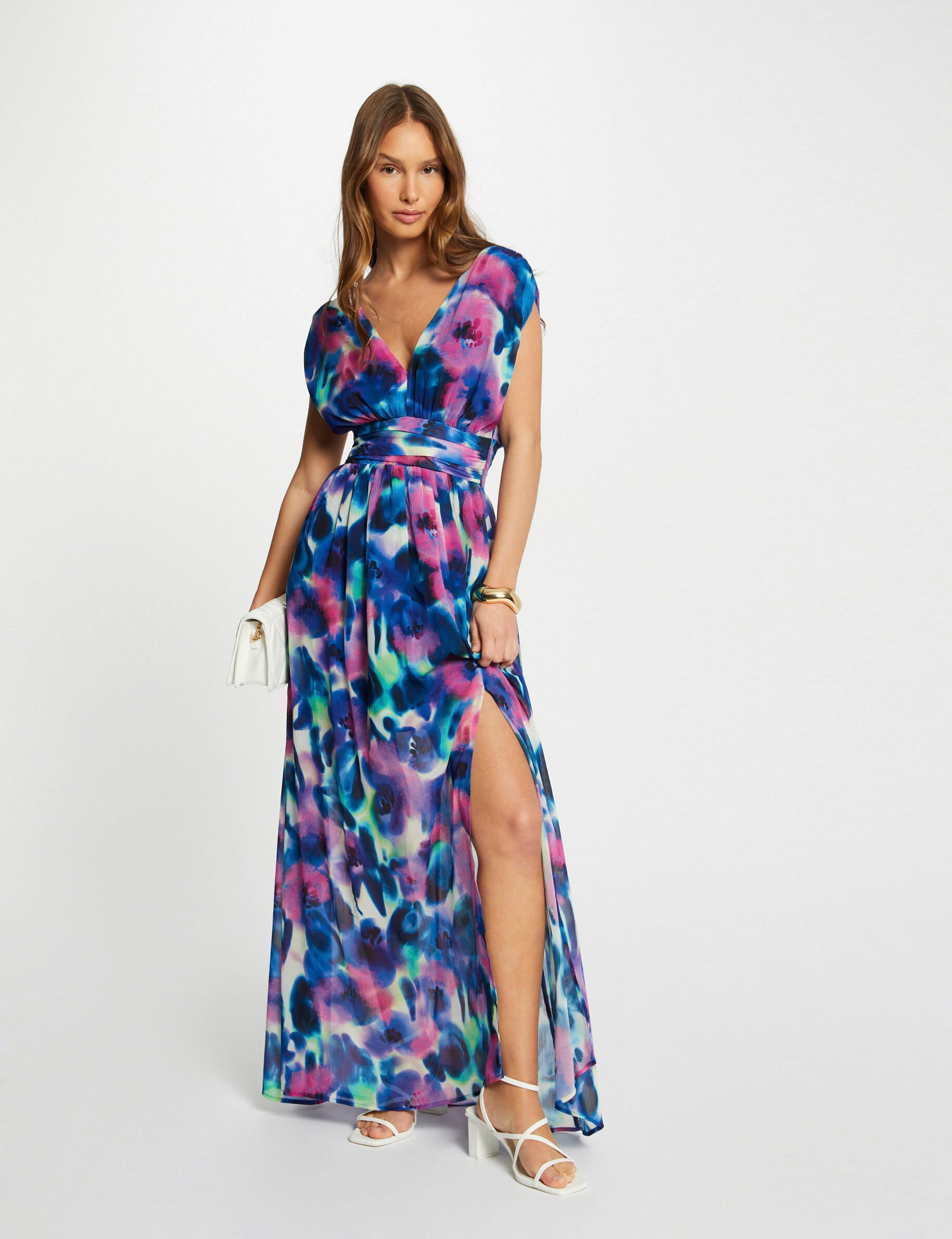 Robe longue droite imprimée - Morgan - Modalova