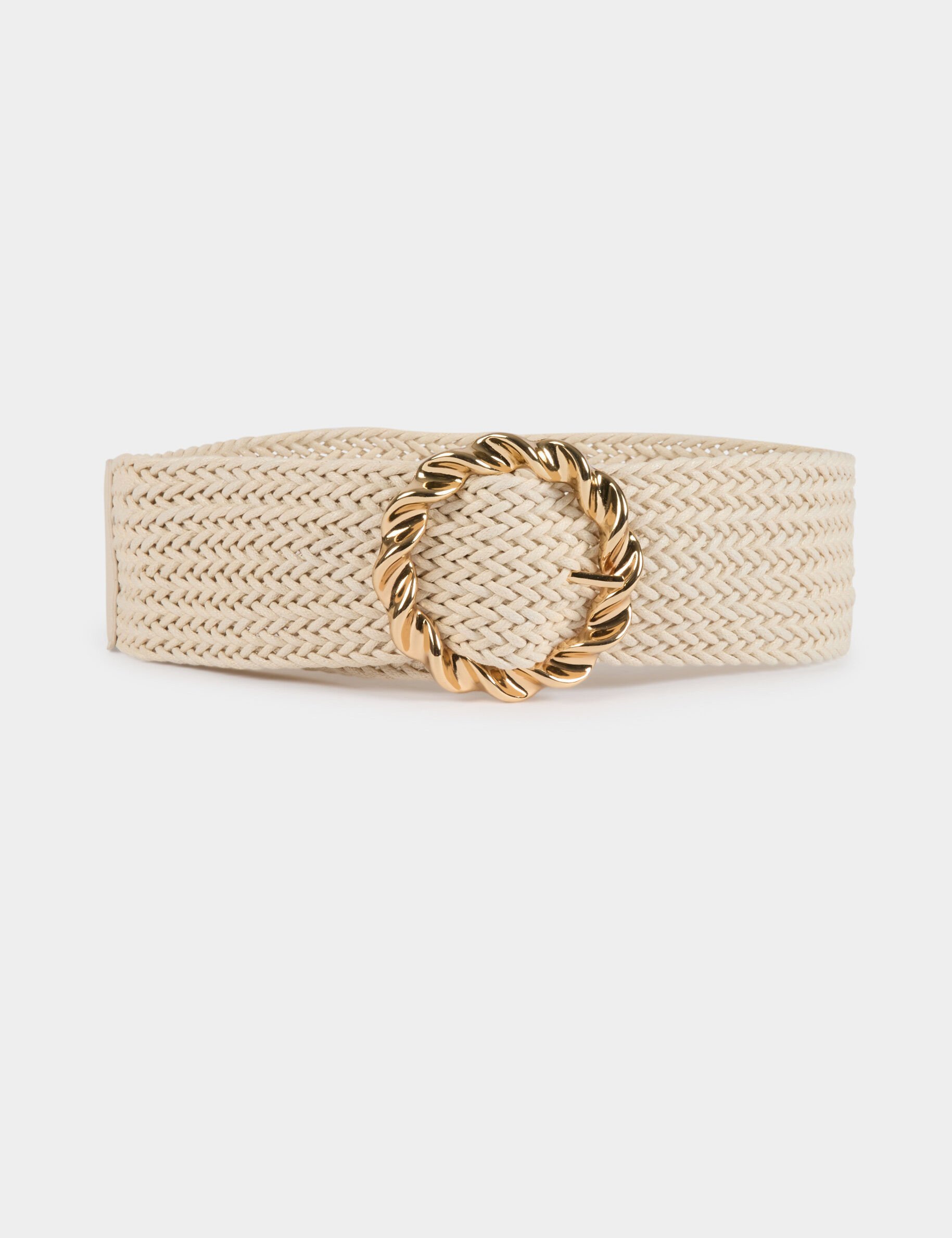 Ceinture tressée ivoire femme - Morgan - Modalova