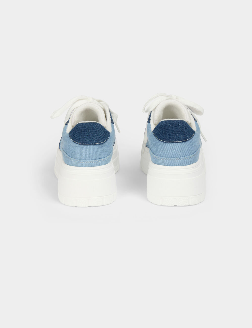 Baskets compensées blanc femme