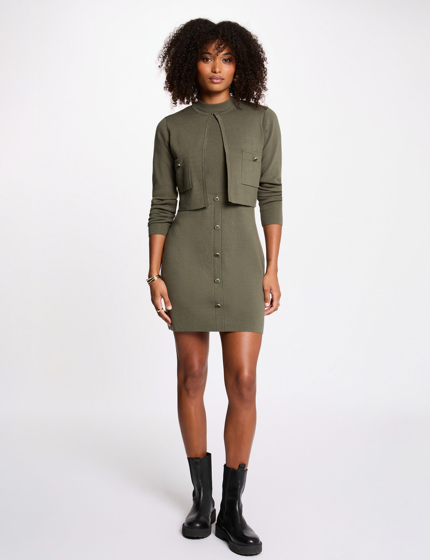 Morgan Robe tricot effet 2-en-1 pour femme