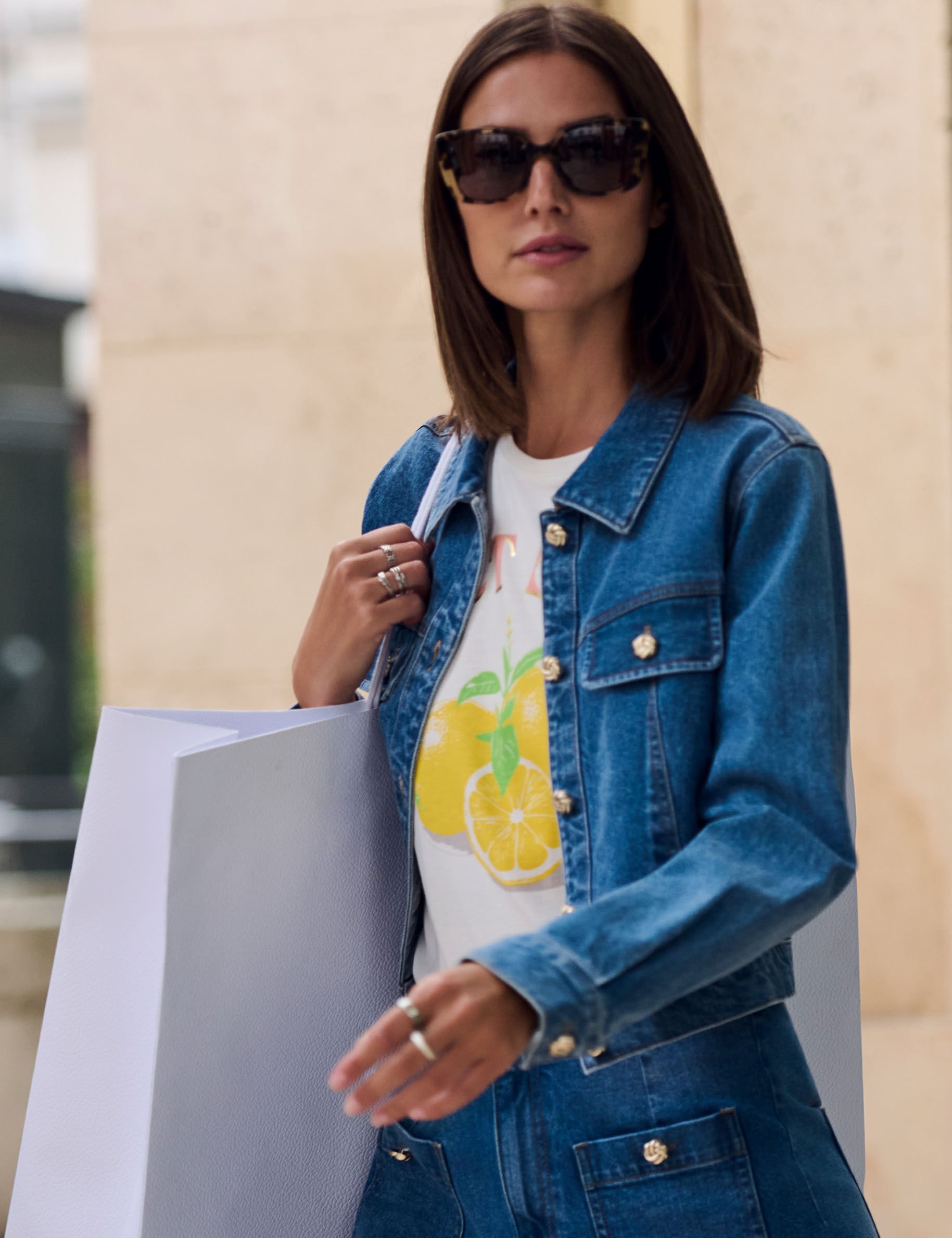 Veste jean cropped denim stone femme Veste jean cropped denim stone femme