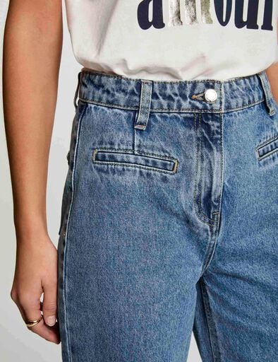 jeans jambe large denim double stone femme Jeans jambe large denim double stone femme