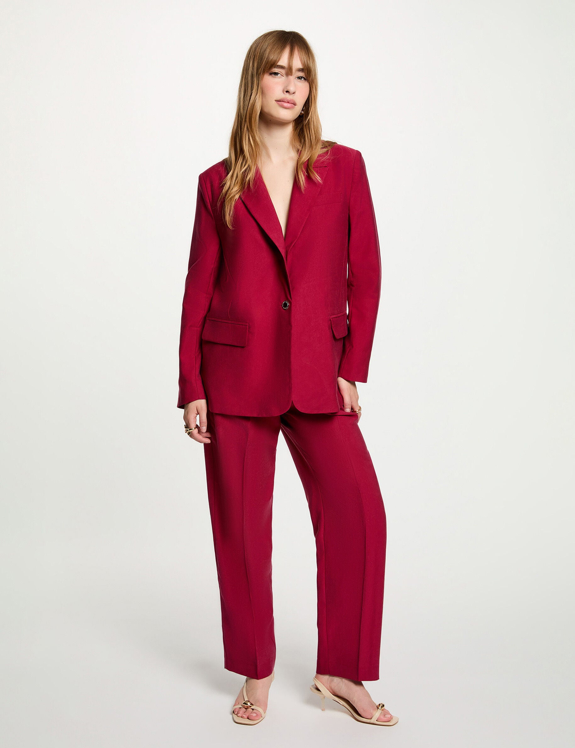 Pantalon taille haute femme