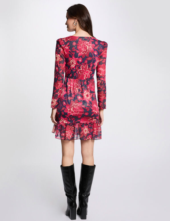 robe courte ajustee imprimee multicolore femme Robe courte ajustée imprimée multicolore femme