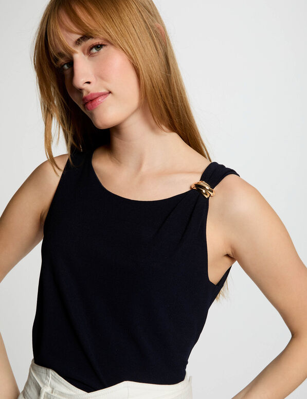 debardeur sans manches bleu marine femme Débardeur sans manches bleu marine femme
