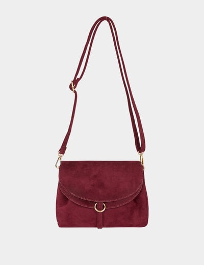 Sac souple su&eacute;dine rouge femme