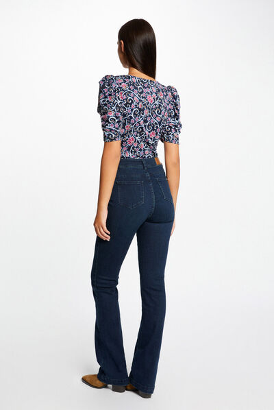 T-shirt manches courtes imprimé floral multico femme
