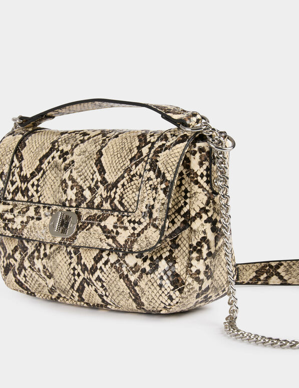Sac python sable femme