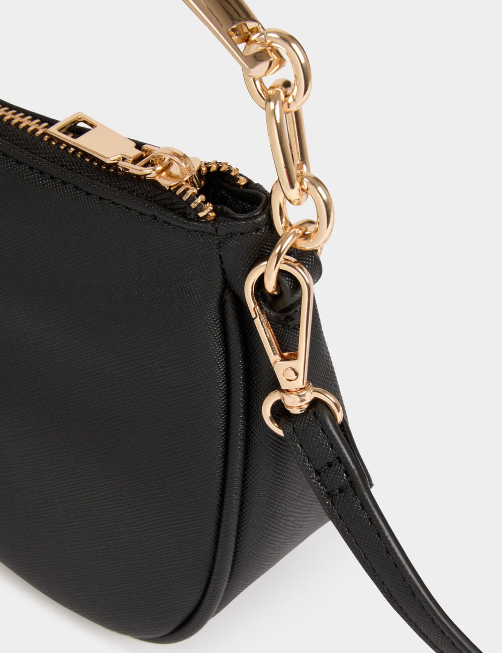 Sac bandouli&egrave;re similicuir noir femme