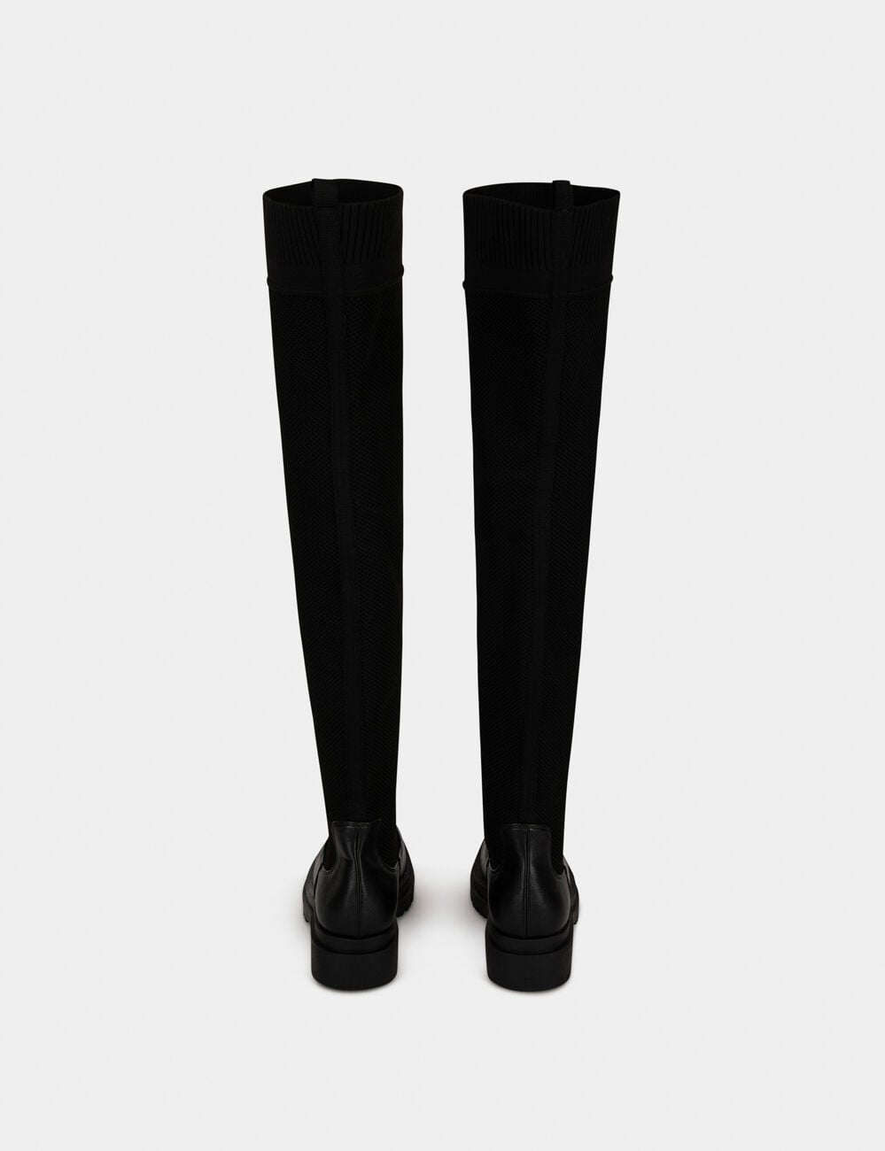 Bottes cuissardes chaussettes noir femme