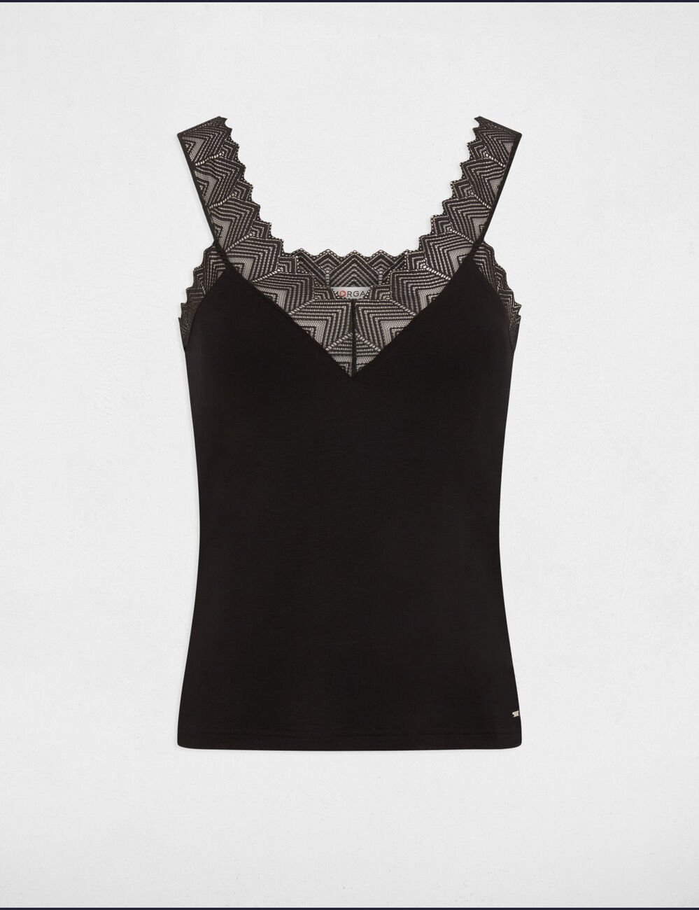 Débardeur à dentelle noir femme