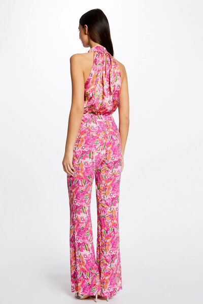 Blouse col lavallière imprimé floral multico femme