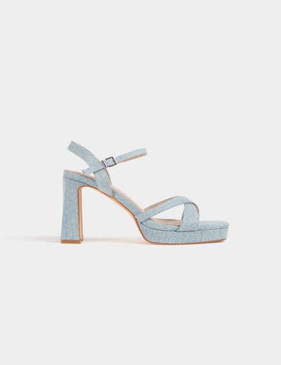Talons Hauts En Jean Promise - Taille US 10 - Bleu - Occasion