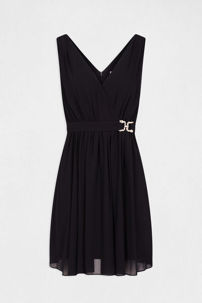 Robe évasée avec boucle marine femme