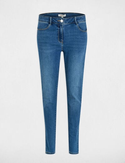 Jeans slim taille standard denim stone femme