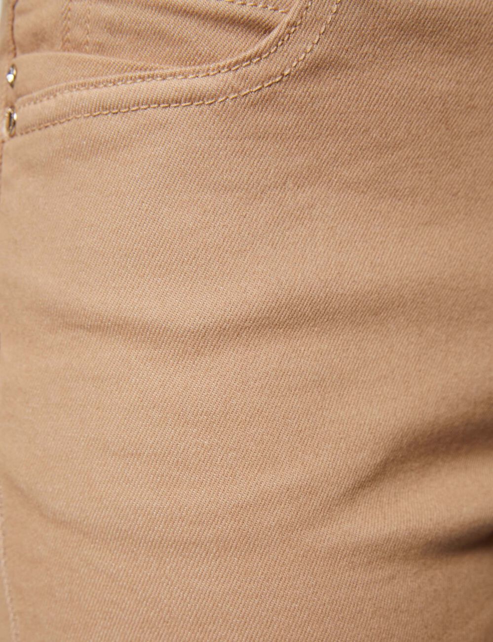 Jeans skinny taille basse sable femme