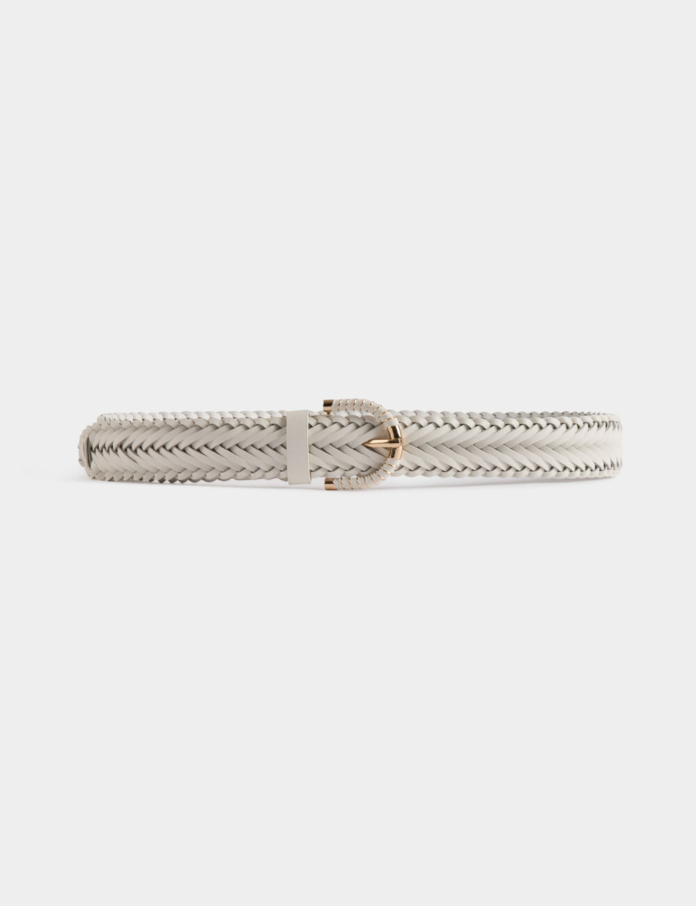 Ceinture tressée ivoire femme