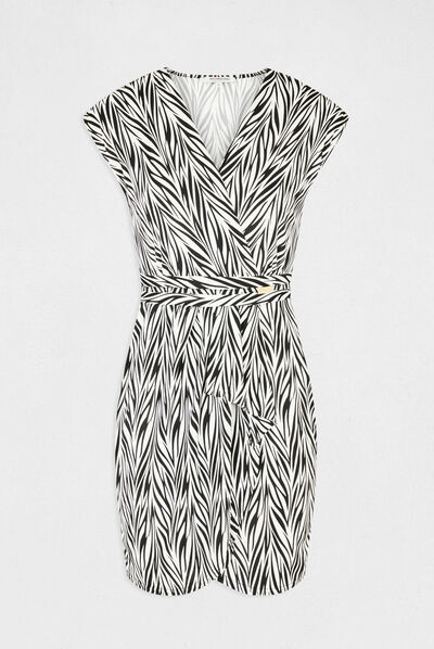 Robe ajustée imprimé géométrique multico femme