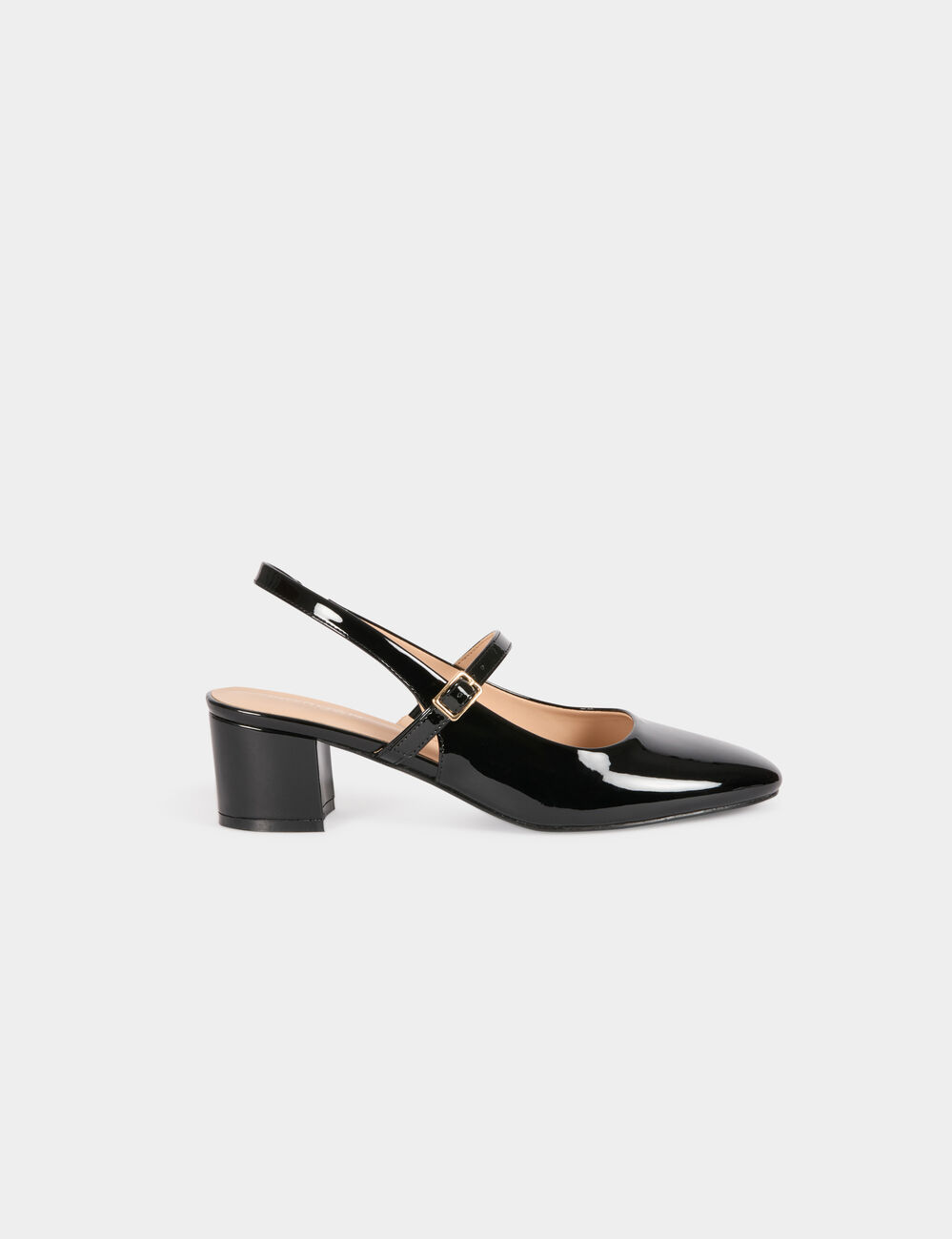 Sandales &agrave; talon noir femme