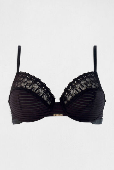 Soutien-gorge armatures noir femme
