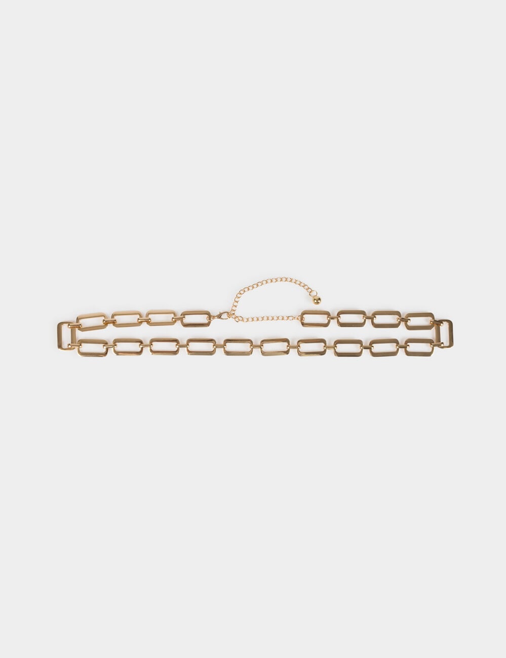 Ceinture fine cha&icirc;ne jaune or femme