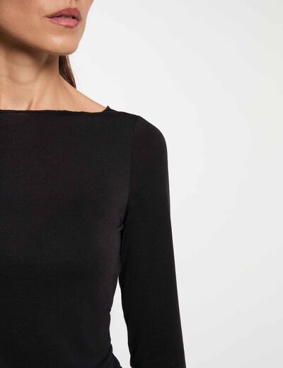 T-shirt manches longues noir femme