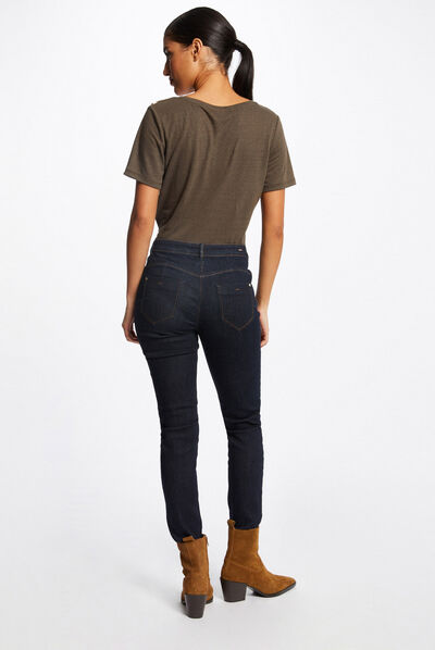 Jeans slim taille standard jean brut femme