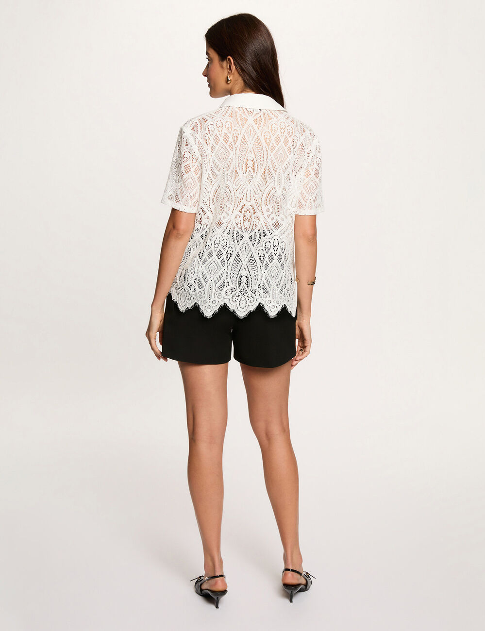 Short taille haute noir femme