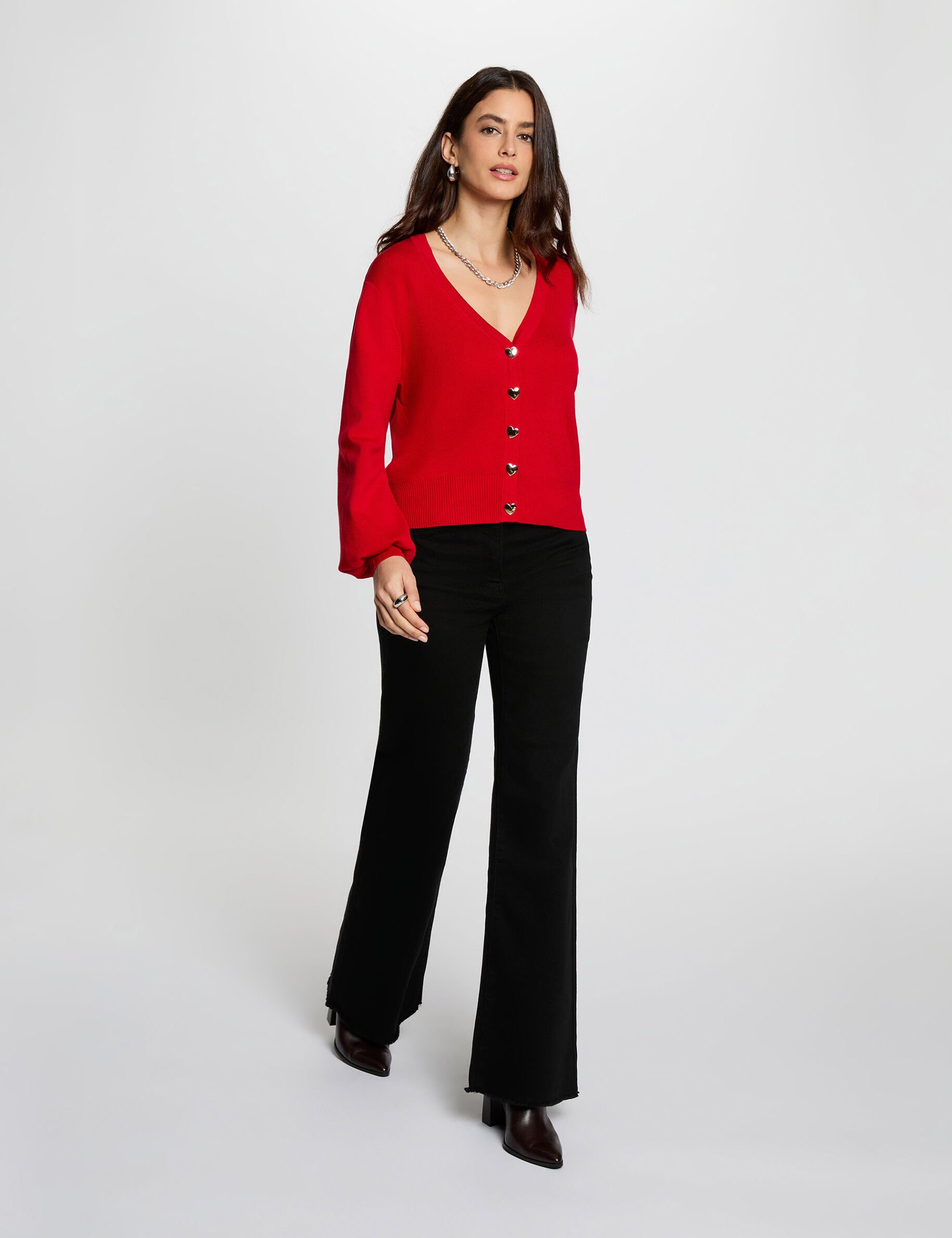 Jean large taille haute femme