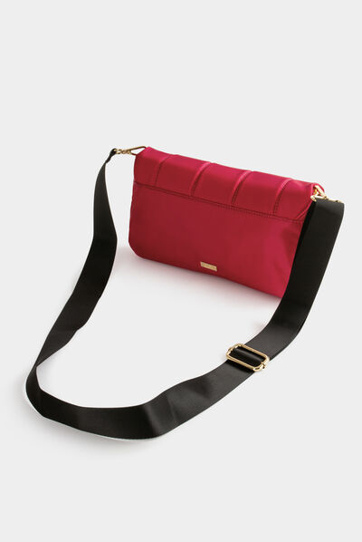 Sac pochette avec fermoir tourniquet framboise femme