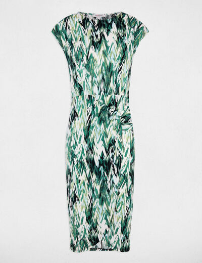 Robe droite imprim&eacute;e multicolore femme