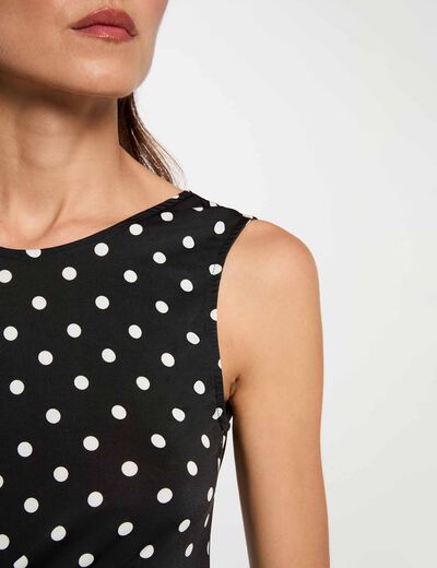 Robe courte sans manches multicolore femme