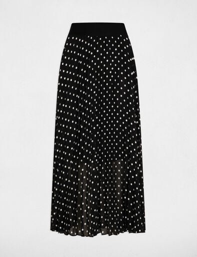 jupe longue plissee a pois multicolore femme Jupe longue plissée à pois multicolore femme