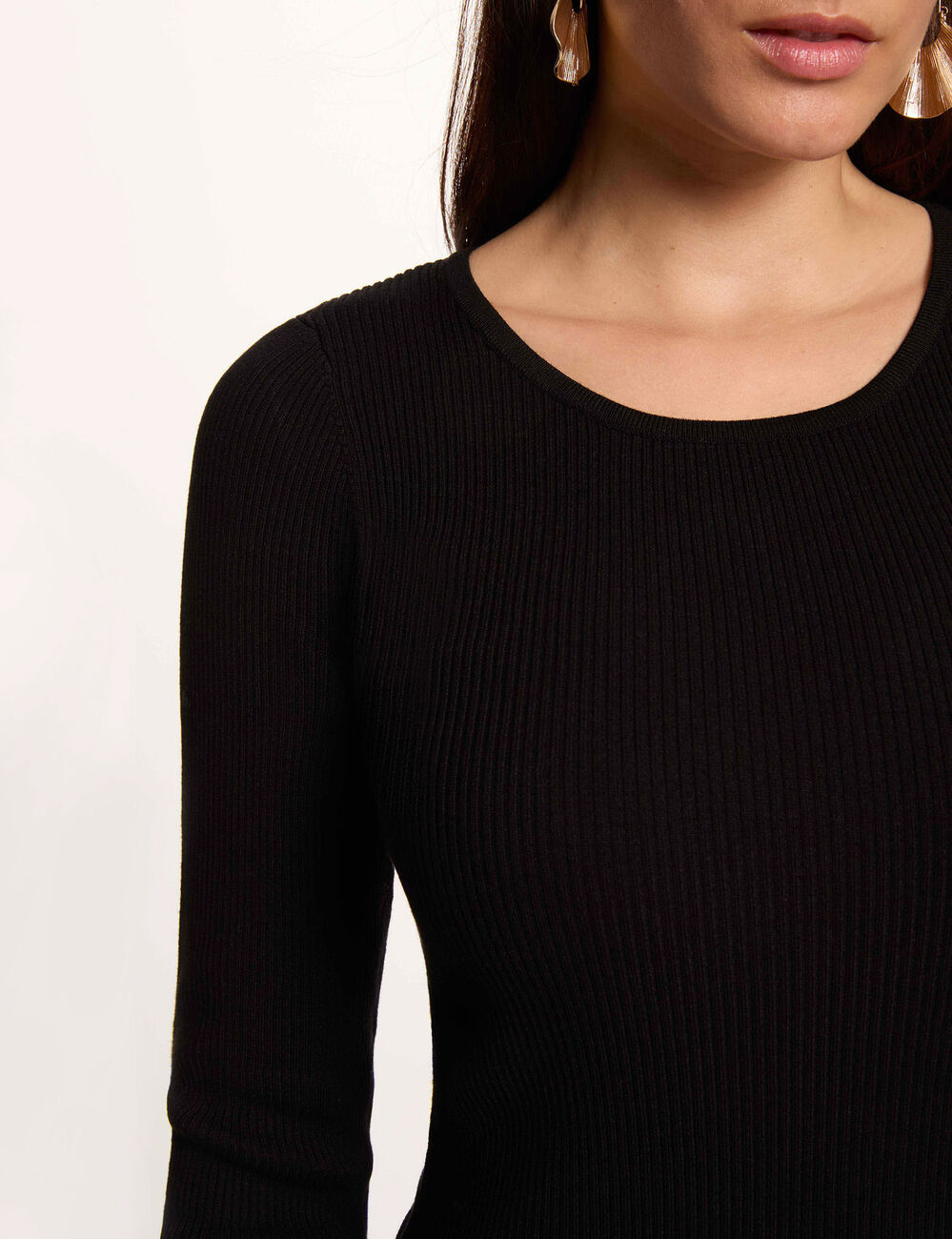 Robe courte tweed noir femme