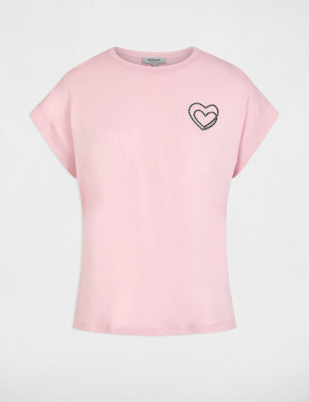 T-shirt manches courtes rose femme