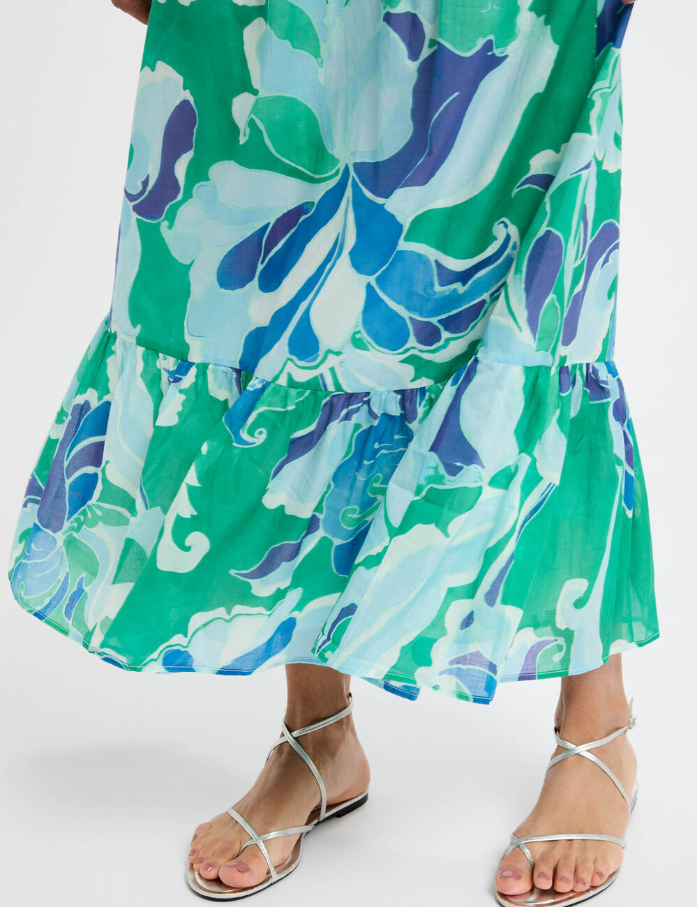 Jupe longue imprim&eacute;e multicolore femme