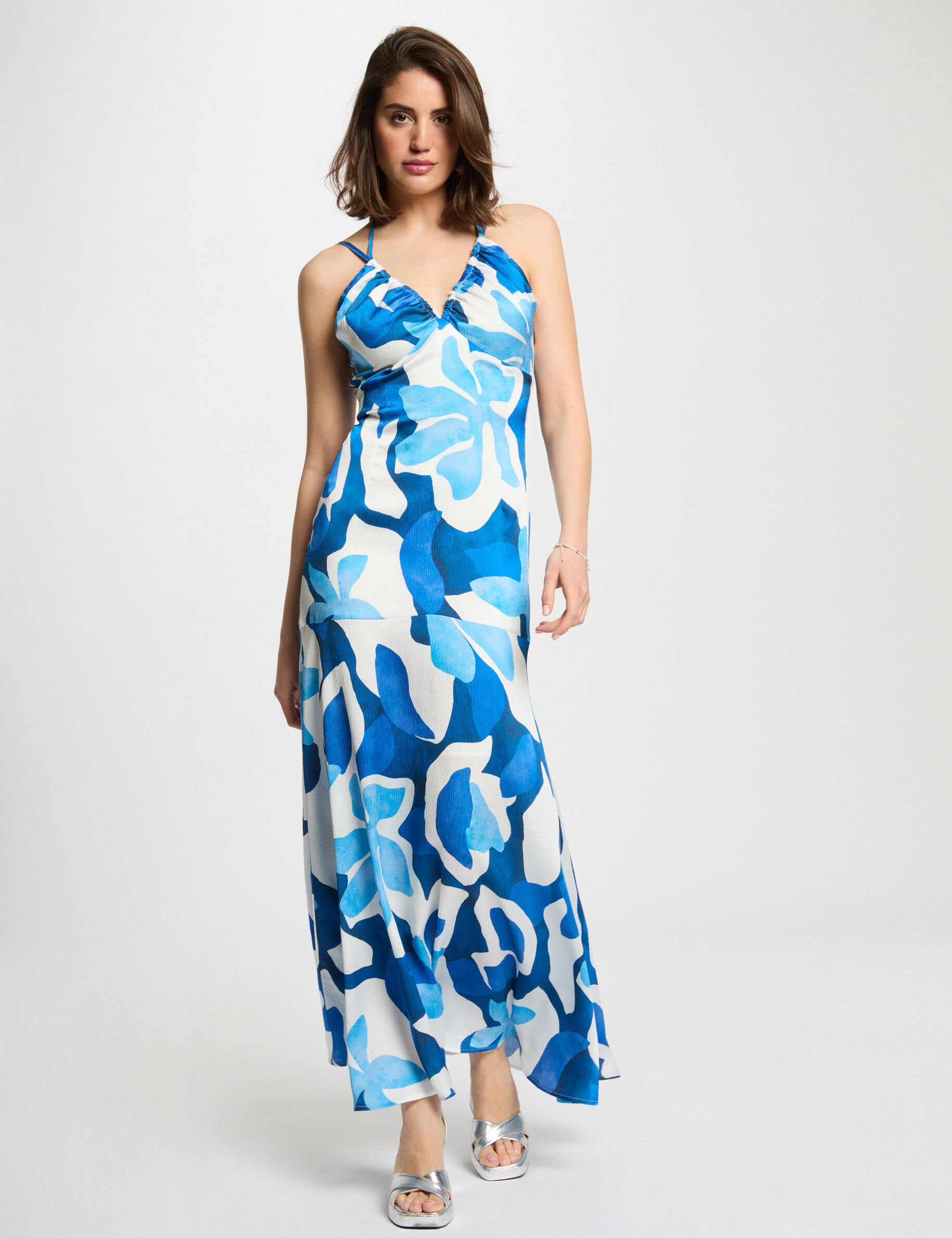 Robe longue droite imprimée - Morgan - Modalova