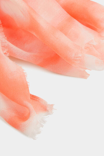 Foulard imprimé tie dye rose moyen femme