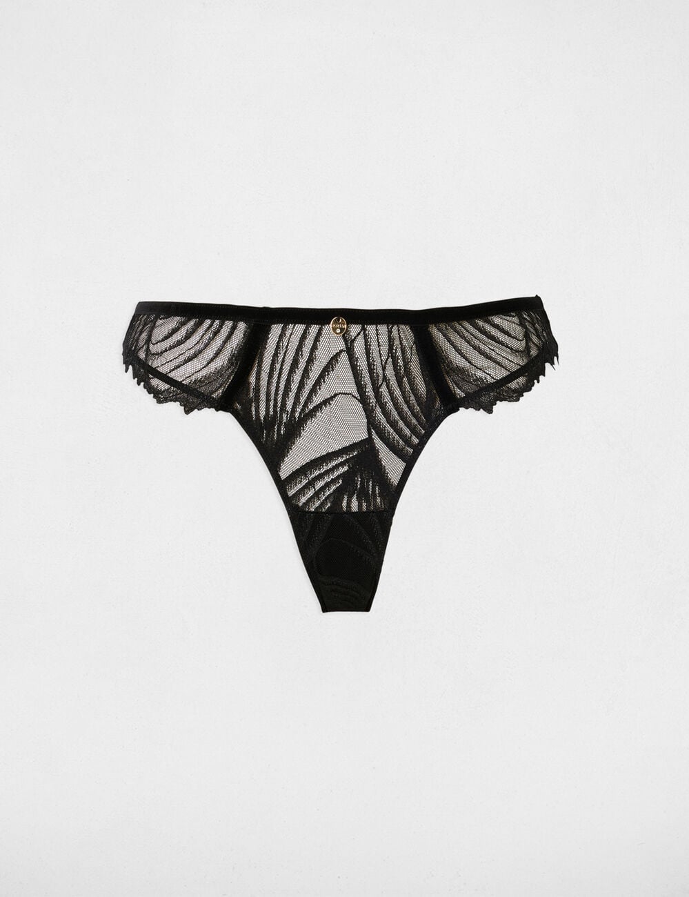 Slip dentelle noir femme