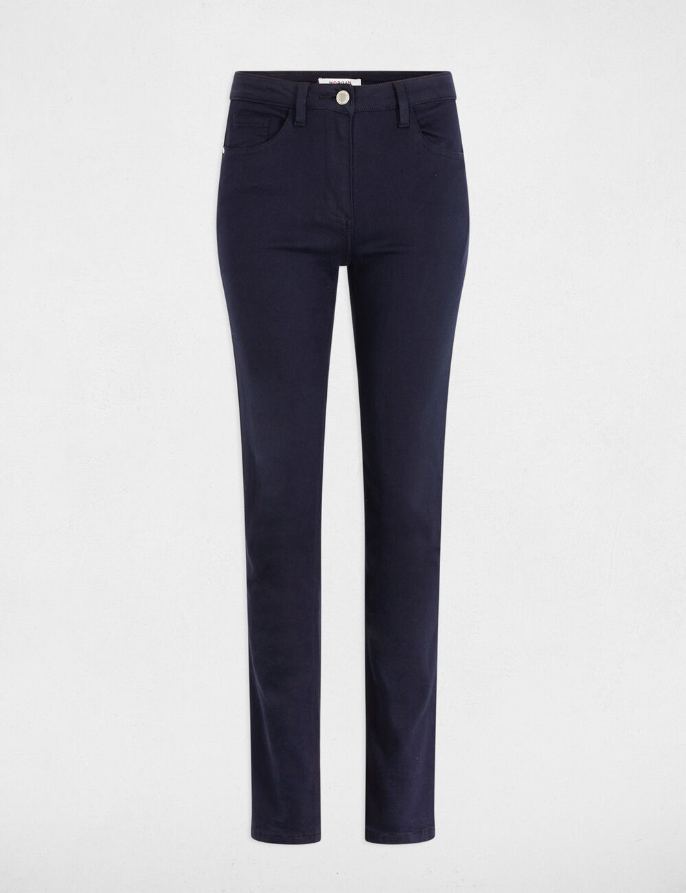 Pantalon droit bleu marine femme