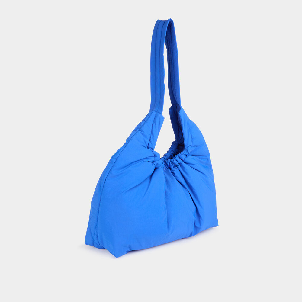 Sac matelass&eacute; port&eacute;-&eacute;paule bleu femme