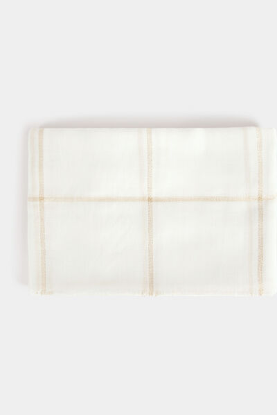 Foulard à carreaux dore femme