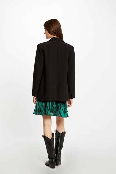 Veste tailleur oversize noir femme