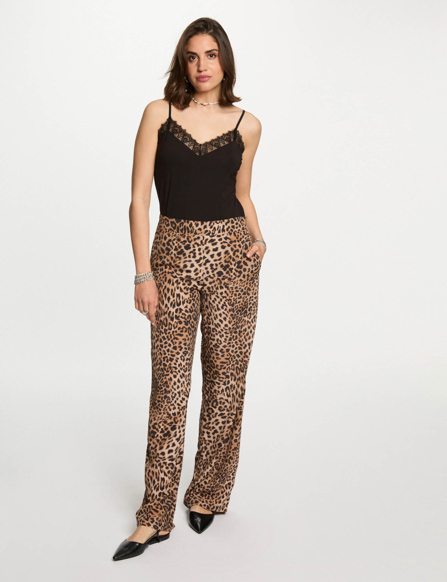 Pantalon large imprimé - Morgan - Modalova